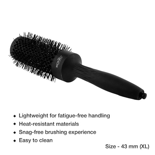 IKONIC - TRB - BLACK  ROUND BRUSH