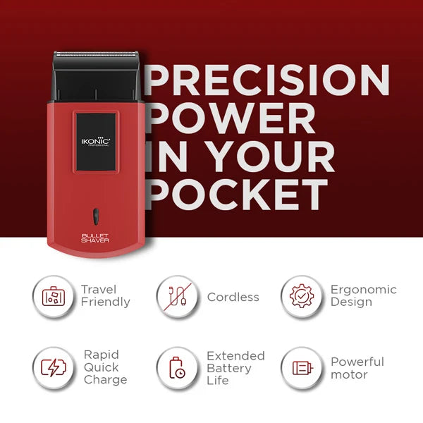 IK -PRO BULLET SHAVER RED