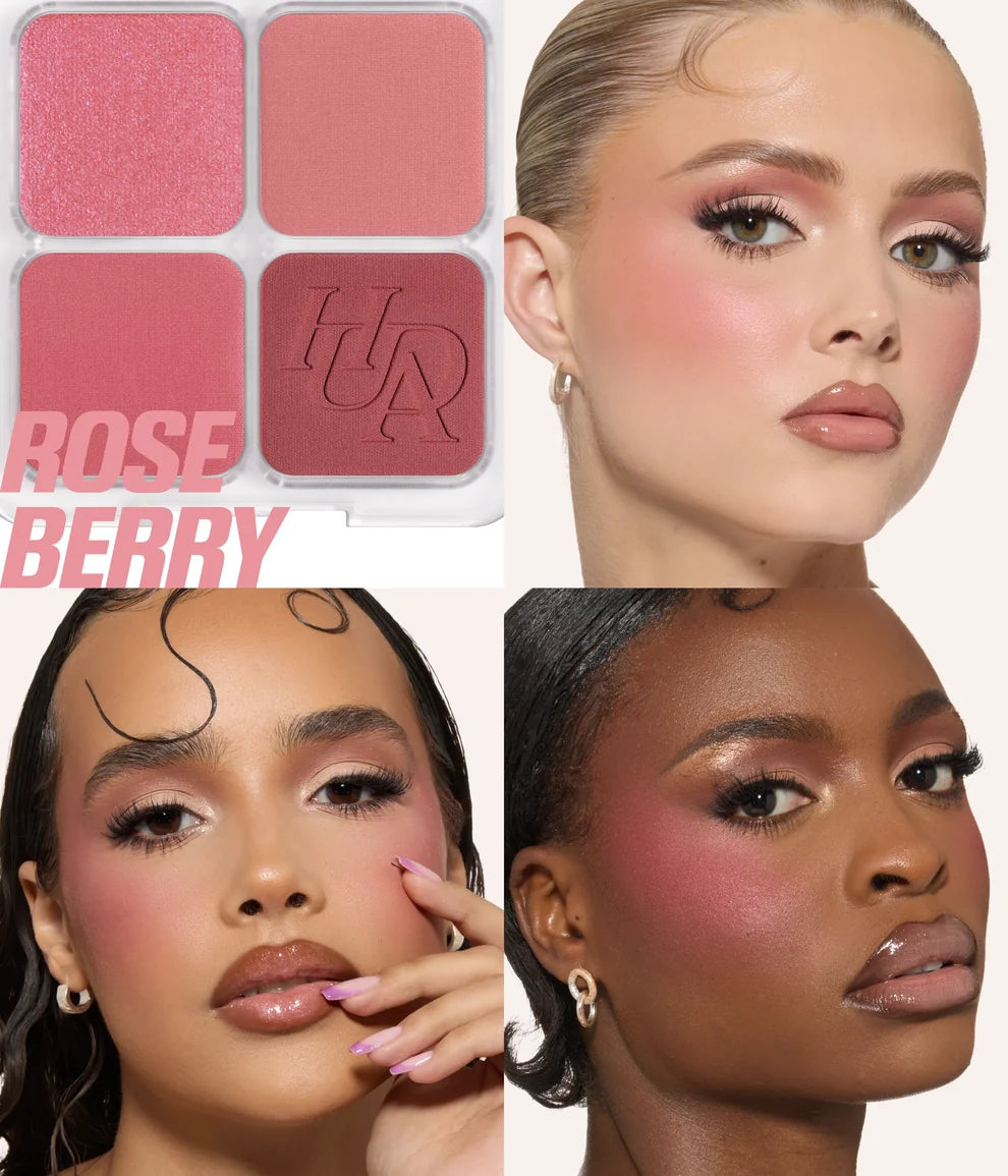 HUDA BEAUTY -  BLUSH PALETTE - ROSEBERRY - 7.5 G