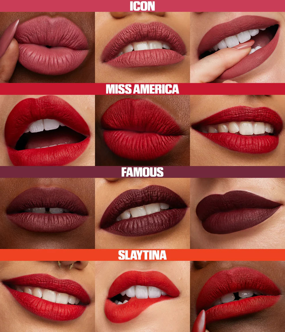 HUDA BEAUTY -   LIQUID MATTE LIPSTICK - FAMOUS - 4.2 ML