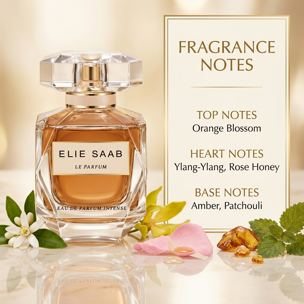 Elie Saab perfume photo with fragrance notes
