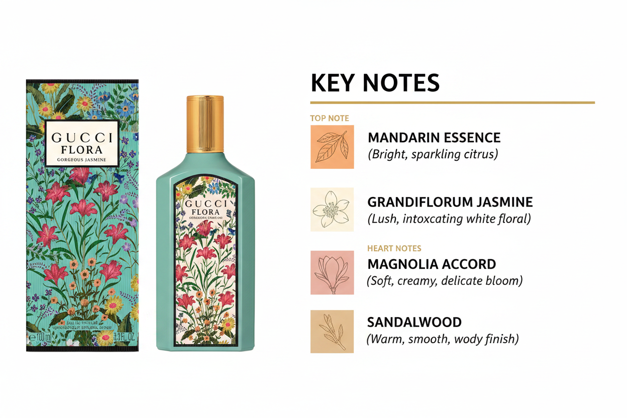 GUCCI FLORA -  GORGEOUS JASMINE -  EAU DE PARFUM - 100 ML